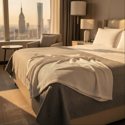 Microcheck Cotton Thermal Blanket