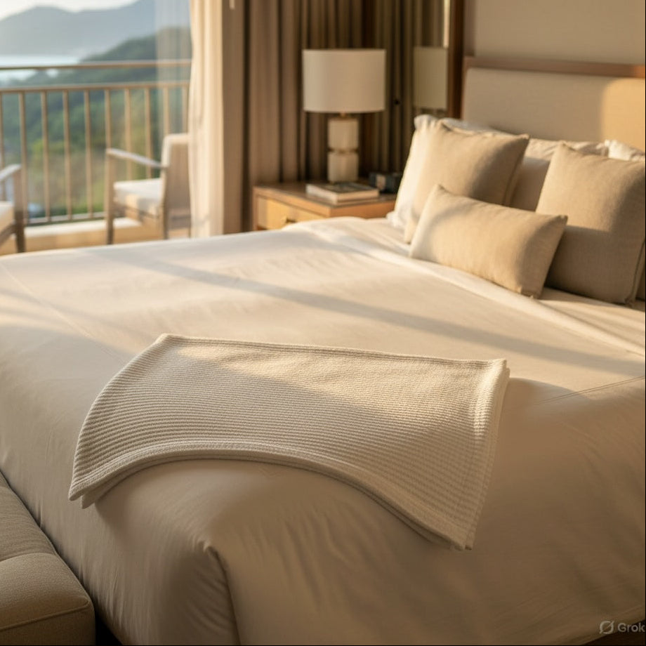 Microcheck Cotton Thermal Blanket