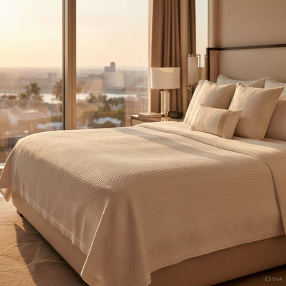 Microcheck Cotton Thermal Blanket