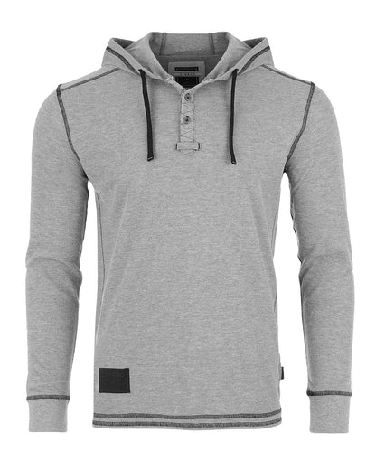 ZIMEGO Mens Vintage Thermal Long Sleeve Lightweight Fashion Hooded Henley
