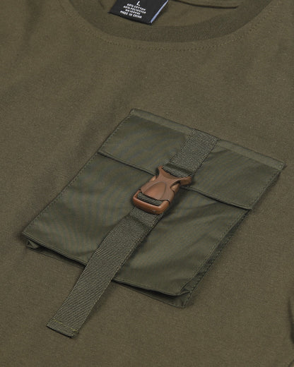 ZIMEGO Mens Chest Pocket T Shirts - Urban Hip Hop Streetwear Hipster Tshirts for Men